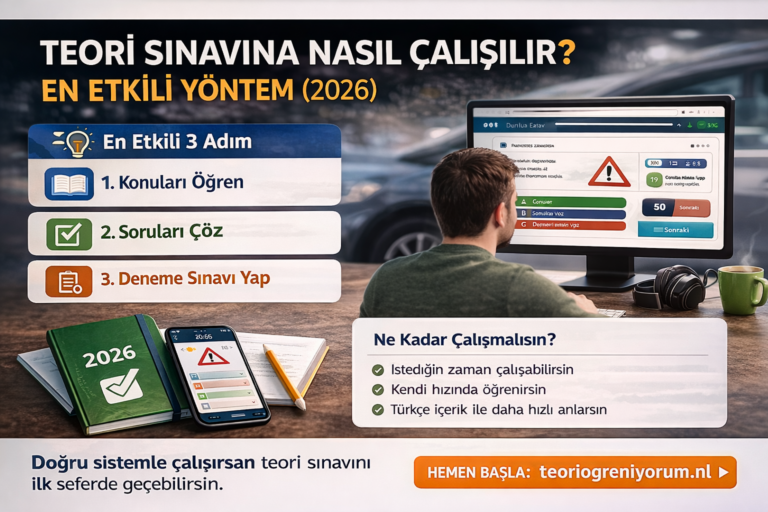Teori Sınavına Nasıl Çalışılır? En Etkili Yöntem (2026)